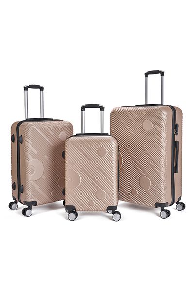 LİMRA Limra 3-piece hardside luggage set with a modern design, measuring 28-24-20 inches