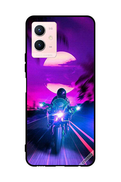 Covernex غطاء حماية لهاتف vivo Y33s 5G Biker Leaving Moon Behind