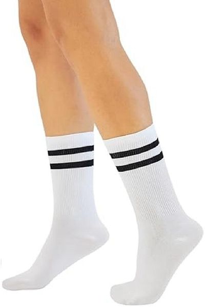 HİTRA Unisex 6 Pairs Plain White Tennis Socks