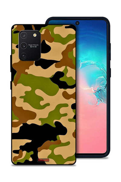 Tolwak غطاء حماية لهاتف سامسونج جالكسي S10 لايت بنمط رقمي تجريدي مموه