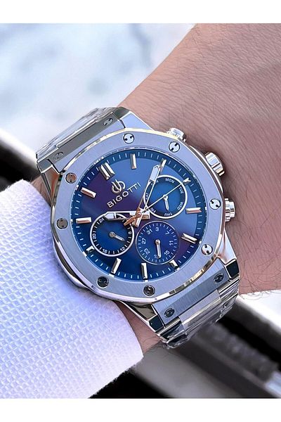 Bigotti Exclusive Boxed Engagement and Groom Watch 2 Years Warranty Inner Functions Active Men Wristwatch Bx03