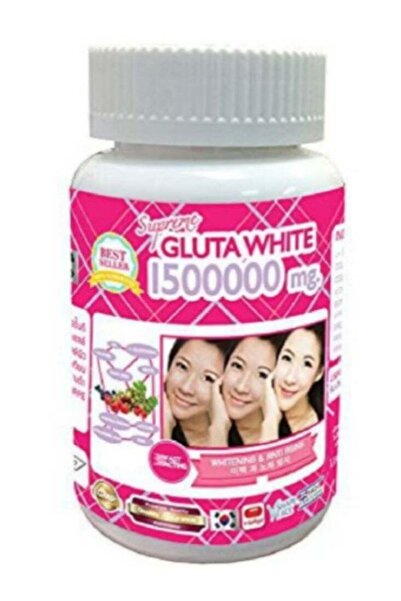 GLUTA WHITE جلوتا وايت سوبريم ١٥٠٠٠٠٠ ملغ لتبييض البشرة، مرطب للبشرة، محفز لل...