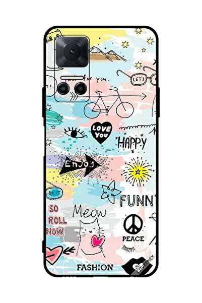 Covernex غطاء حماية لهاتف Honor Play6T Doodle Meow Enjoy
