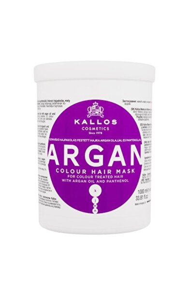 Kallos Mască de păr cu argan pentru păr vopsit, 1000 ml