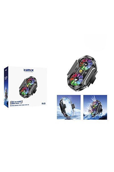 Sunix FN-20 Çift Fanlı RGB Telefon Soğutucu - Yüksek Performans, Sessiz Çalışma