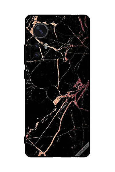 Covernex غطاء حماية لهاتف شاومي 12 بنمط رخامي أسود