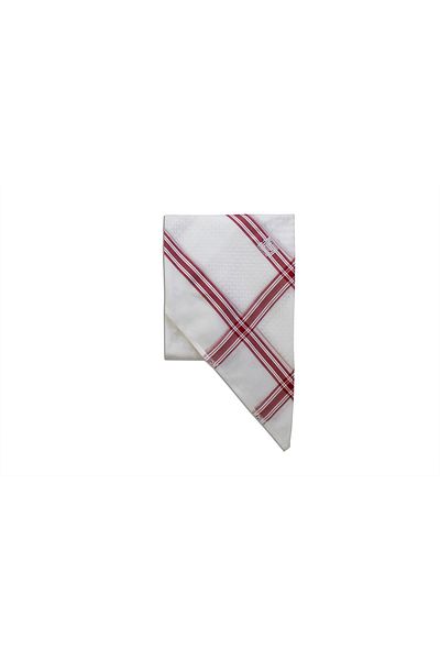 shemagh alyashmac Classic white Yashmak shemagh with red stripe Y6