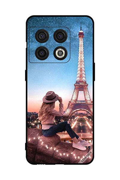 Covernex غطاء حماية لهاتف OnePlus 10 Pro - فتاة قبعة بنية وبرج إيفيل