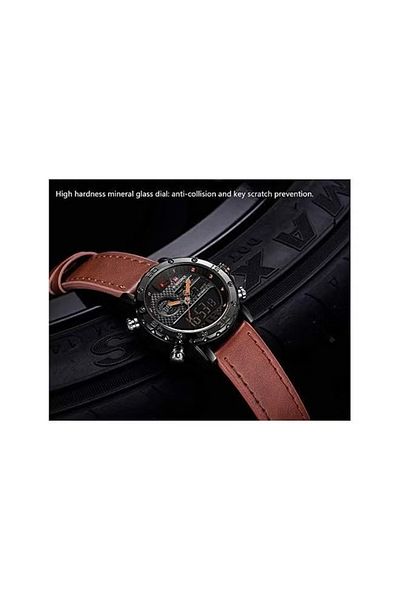 Naviforce NF9134 Quartz Fashion Watch Men Watches Top Brand Luxury Male Clock Business Military Dual Display