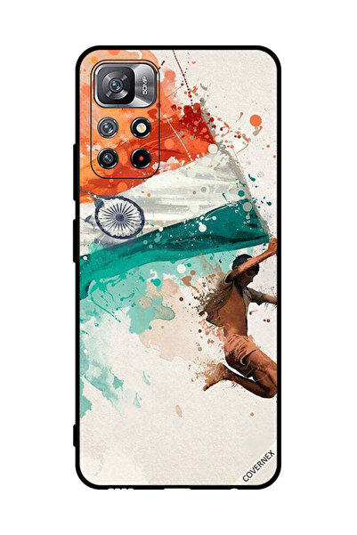 Covernex غطاء حماية لهاتف شاومي ريدمي نوت 11S 5G يحمل علم الهند أثناء الطيران