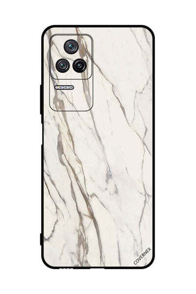 Covernex غطاء حماية لهاتف شاومي ريدمي كي 50 برو بنمط رخامي أبيض متشقق