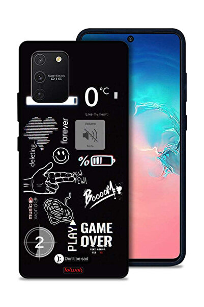 Tolwak غطاء حماية لهاتف Samsung Galaxy S10 Lite مطبوع عليه Game Over Pew Pew