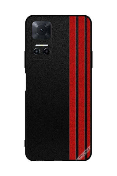Covernex غطاء حماية لهاتف Honor Play6T بثلاثة خطوط عمودية حمراء