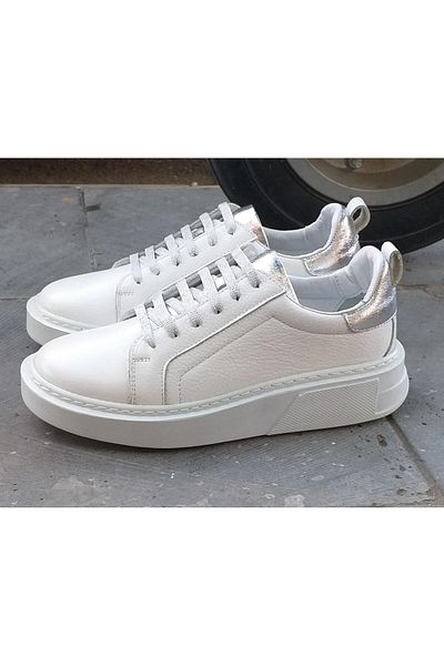 Venüs 25150011Y Women's Genuine Leather White Sneaker Shoes