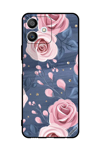 Covernex غطاء حماية لهاتف Honor Play6T Pro بنقشة ورود وردية وأوراق رمادية داكنة
