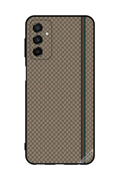 Covernex غطاء حماية لهاتف سامسونج جالاكسي F23 بخطوط حمراء وخضراء على نمط بني