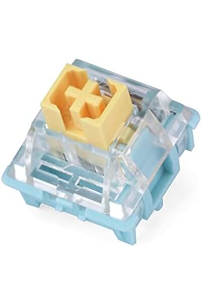 Epomaker مجموعة مفاتيح لوحة المفاتيح الميكانيكية Sea Salt، مفتاح خطي مُشحم مسبقًا مع فتحة LED، 50 جرامًا، 35 قطعة