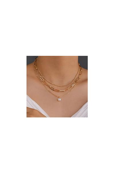 OEM Beatrix Chain, Metal Alloy, Pearl Pattern, Gold