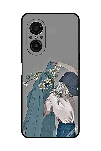 Covernex غطاء حماية لهاتف هواوي نوفا 9 SE 5G، فتاة ترتدي معطفًا مزهرًا