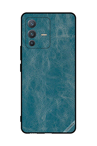 Covernex غطاء حماية لهاتف فيفو V23 برو بنمط جلدي أزرق