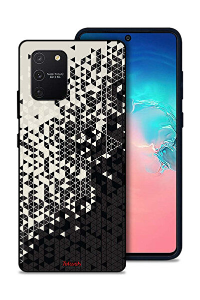 Tolwak غطاء حماية لهاتف Samsung Galaxy S10 Lite بنمط مثلث فني رقمي