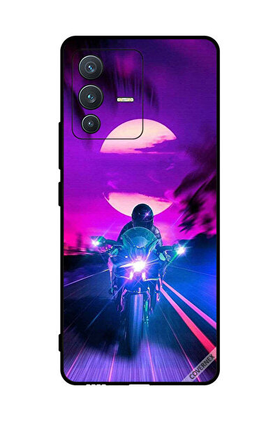 Covernex غطاء حماية لهاتف فيفو S12 راكب الدراجة النارية يترك القمر خلفه