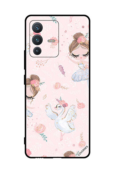 Covernex غطاء حماية لهاتف فيفو S12 - فتاة وزهور