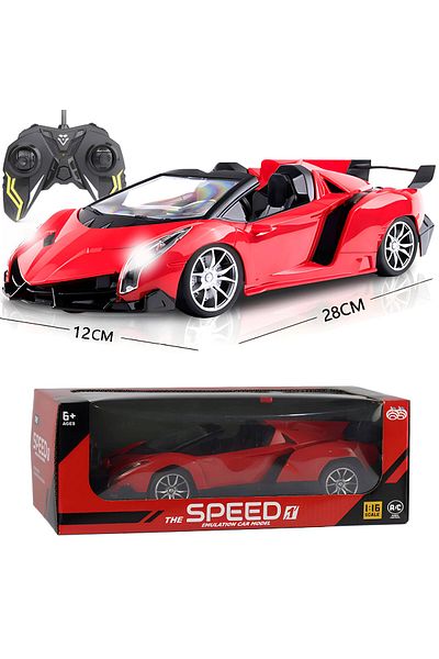 rexa Toys 1/16 RC Sport Cars Toys Easy to Manipulate Simulation Racing Remote Control Car with Headlight