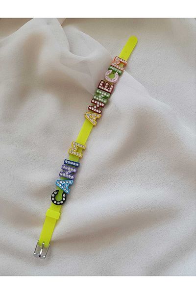 Hd Marketim Name Bracelet Charm Bracelet Write It Yourself Silicone Bracelet with Stones