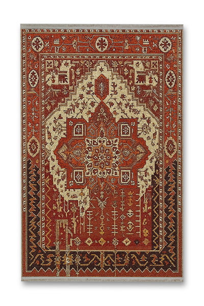 Rugs Modern Halı MOSSO Διακοσμητικό χαλί με υφαντό σχέδιο αντίκας και ρευστό ...
