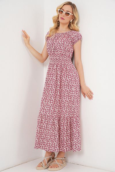 Bigdart Women's Collar Gather Detailed Dress 2544 - Red
