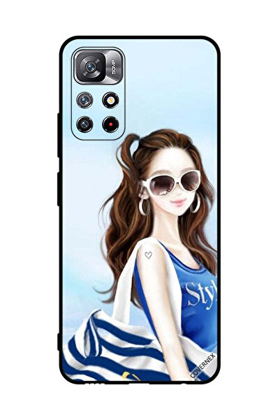 Covernex غطاء حماية لهاتف شاومي ريدمي نوت 11S 5G - نمط قميص أزرق