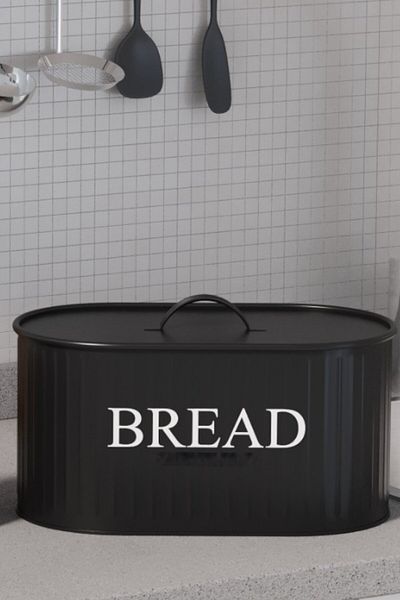 hemlife Luxury Modern Large Size Metal Bread Bowl with Metal Lid, Bread Box Basket 32 cm