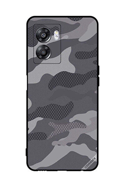 Covernex غطاء حماية لهاتف Oppo A57 بنمط مموه رمادي