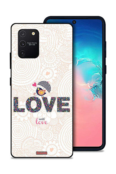 Tolwak غطاء حماية لهاتف سامسونج جالكسي S10 لايت مع شعار Love With Love
