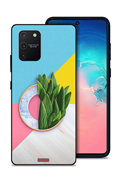 Tolwak غطاء حماية لهاتف سامسونج جالكسي S10 لايت بنقشة أوراق تجريدية