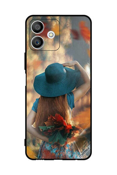 Covernex غطاء حماية لهاتف Honor Play6T Pro بطبعة فتاة قبعة تخفي أوراق الحب