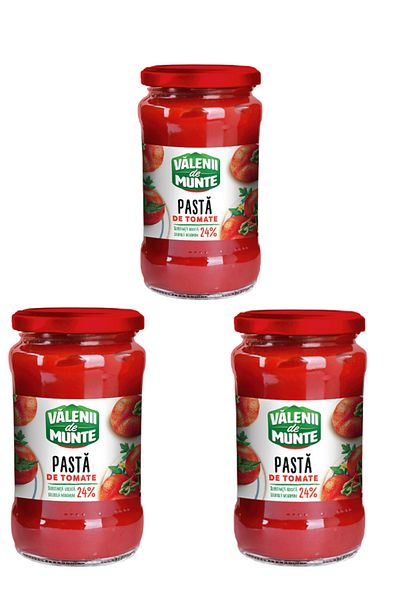 Valenii de Munte Set of 3 jars of tomato paste, 310g