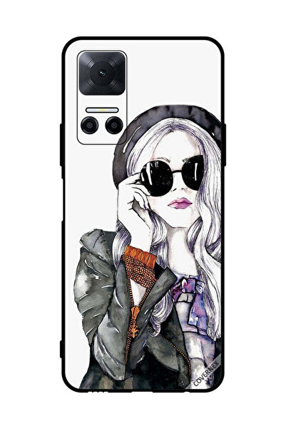 Covernex غطاء حماية لهاتف Honor Play6T أسود زجاجي ستايلس لطيف للبنات