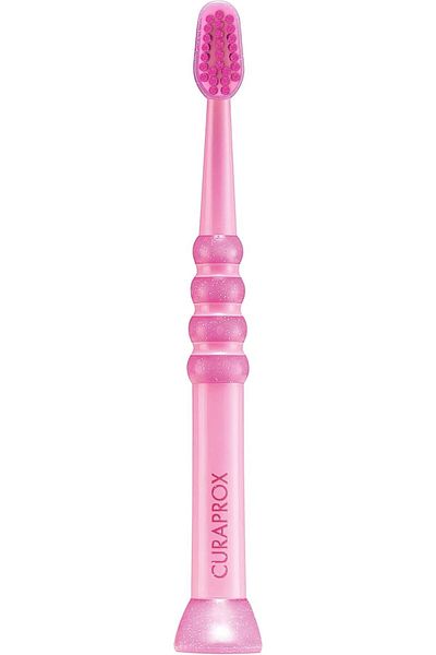 Curaprox Baby Toothbrush, Pink - Soft toothbrush for babies & kids 0-4 years old