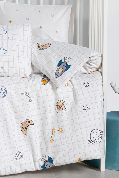 Kanz Ranforce Baby Duvet Cover Set - Space