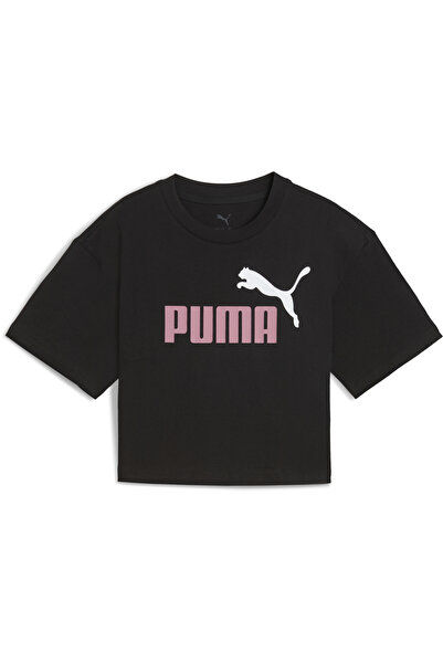 Puma Essentials 2 Colour No. 1 PUMA Logo Short Length Tee Youth