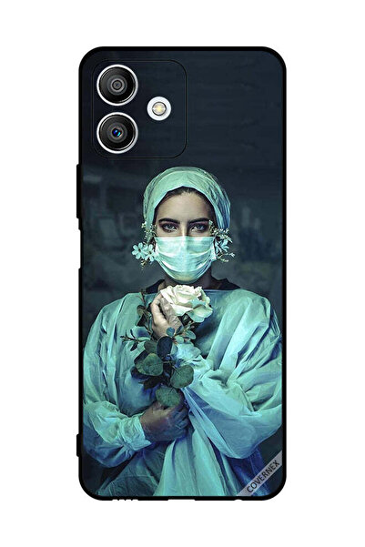 Covernex غطاء حماية لهاتف Honor Play6T Pro ممرضة تحمل زهرة