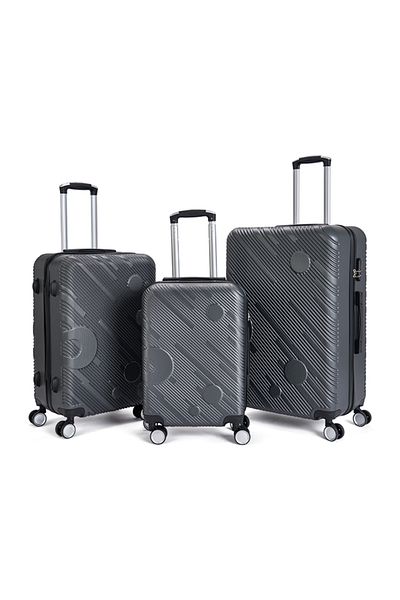 LİMRA Limra 3-piece hardside luggage set with a modern design, measuring 28-24-20 inches