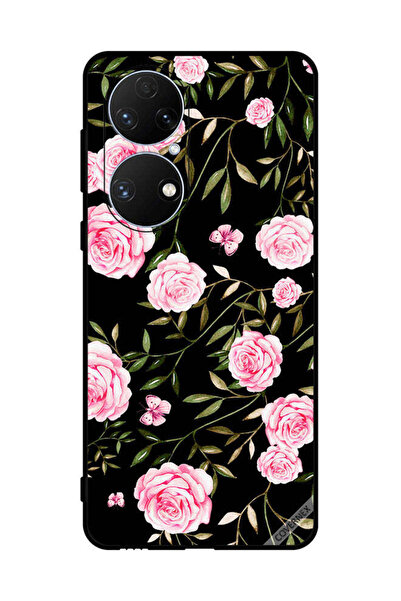 Covernex غطاء حماية لهاتف هواوي P50e ورود في باقات من الأوراق الصغيرة