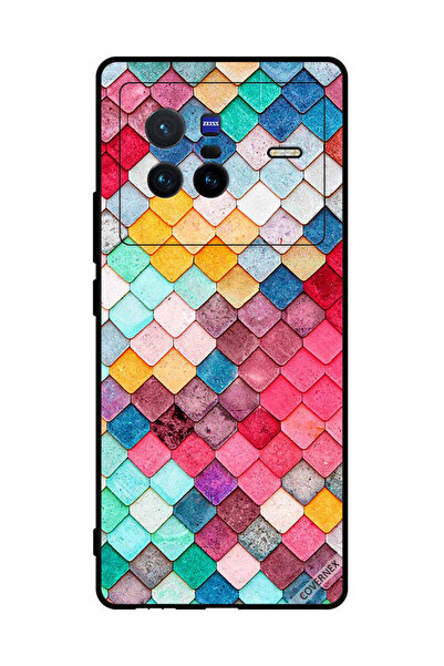 Covernex غطاء حماية لهاتف فيفو X80 بنمط مربع ماسي