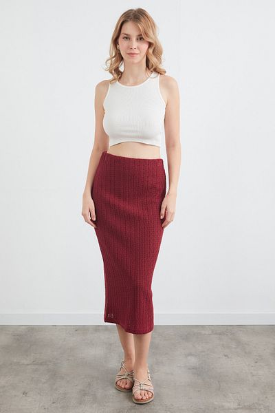 Fulla Moda Fusta tricotată cu talie elastică