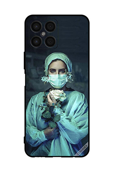 Covernex غطاء حماية لهاتف Honor X8 ممرضة تحمل زهرة