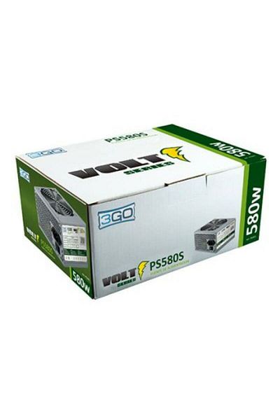 3GO PS580S ATX 580W Power Supply, Grey