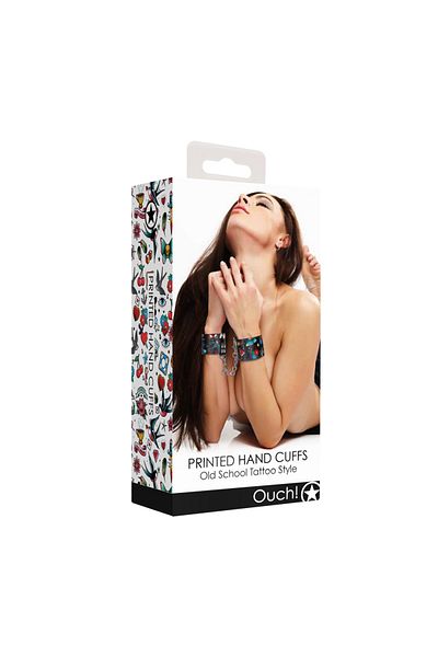 Ouch Adjustable Handcuffs with Velcro, Printed Hand Cuffs